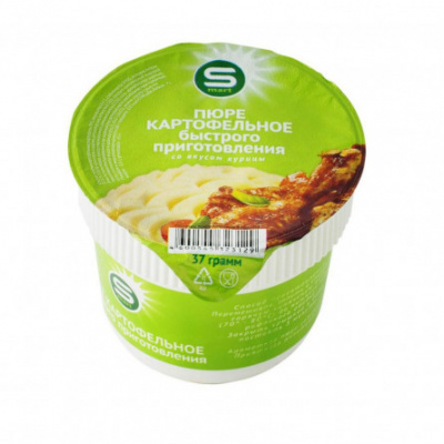 Пюре картофельное б/п SMART курица 37г