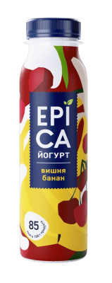 Йогурт питьевой Эпика Вишня/Банан 2,5% 260г БЗМЖ