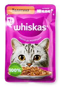 Корм влажный для кошек Вискас Телятина желе 75г