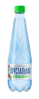 Вода питьевая Хрустальная Земляника/Мята негаз 0,5л