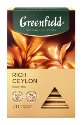 Чай Гринфилд Рич Цейлон черный 20 пир