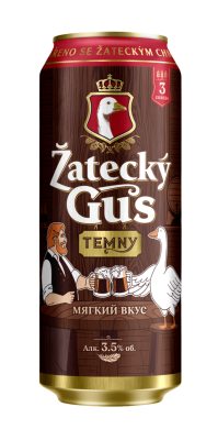 Напиток пивной Жатецкий Гусь Темный 0,45л 3,5% ж/б