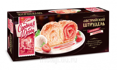 Штрудель Австрийский клубника-пломбир Сдобная Особа 400г