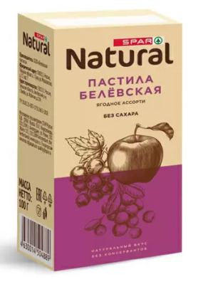Пастила Белевская SPAR Natural ягодное ассорти без сахара 100г