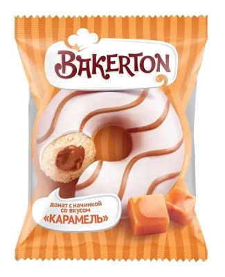 Донат глазированный Бакертон Карамель 67г