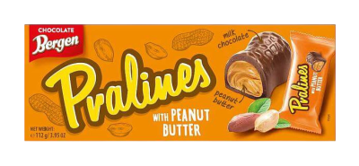 Конфеты Берген Пралине с арахисовой пастой 112г