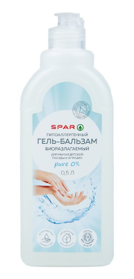 Средство для посуды SPAR ЭКО 500мл Pure