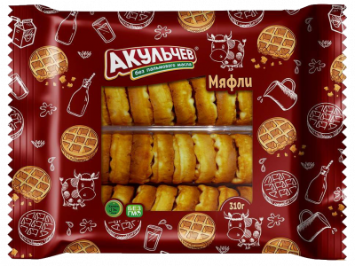 Вафли Акульчев Сдобные Мяфли 310г