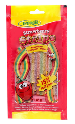 Мармелад жевательный Вуги кисло-сладкий со вкусом Клубники 80г