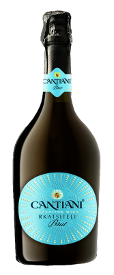 Вино игристое Кантиани Ркацетели бел брют 0.75л 10-12%