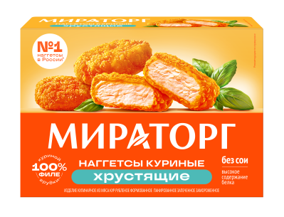 Наггетсы куриные хрустящие Мираторг 250г
