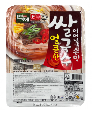 Лапша б/п Baekje с острым вкусом 90г