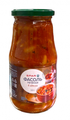 Фасоль печеная SPAR в аджике 530г