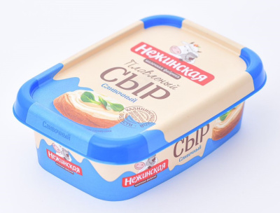 Сыр плавленый Нежинская МФ Сливочный 50% ванночка 180г БЗМЖ