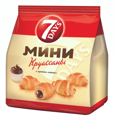 Круассаны мини 7Дней Какао 176г