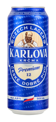 Пиво светлое Карлова Корчма Премиум 0,5л 4,8% ж/б