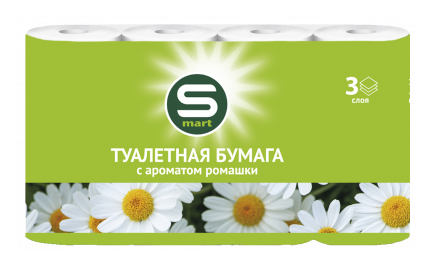 Бумага туалетная SMART  3-сл 12 рул