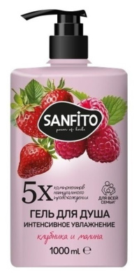 Гель для душа Санфито 1л Клубника/Малина