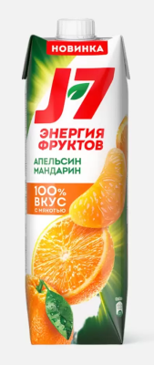 Нектар J7 Апельсин/Мандарин с мякотью 0,97л