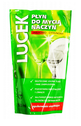 Средство для посуды Люцек 500мл Яблоко-Лимон запас