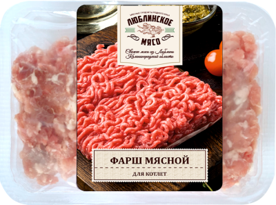 Фарш Мясной для котлет охл Люблинские Продукты 400г