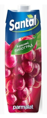 Напиток сокосодержащий Сантал Красный виноград 1л