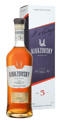 Коньяк Айвазовский 5 лет 0,5л 40% п/у