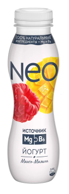 Йогурт питьевой Нео Манго/Малина 1,5% 260г БЗМЖ