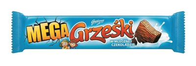 Вафли Гжешки мега в молочном шоколаде с шоколадным кремом 48г