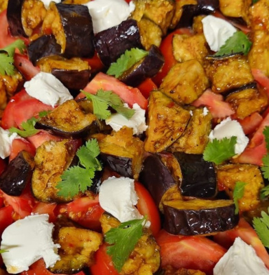 Салат с хрустящими баклажанами Цех