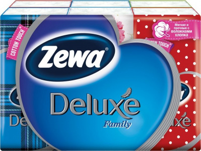 Платочки бум Зева 3-сл Де Люкс 10*10см