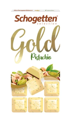 Шоколад Шогеттен белый с фисташковой начинкой 100г