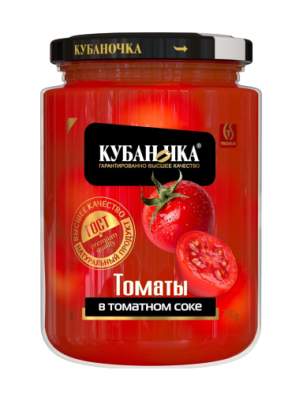 Томаты в томатном соке Кубаночка ст/б 720г