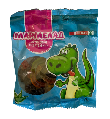 Мармелад жевательный SPAR червячок/кеды 75г