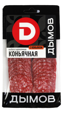Колбаса с/к Коньячная Дымов нарезка 90г