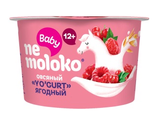 Йогурт овсяный Немолоко детский Кр смород/Малина с 12мес 90г
