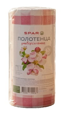 Полотенца SPAR Универсальные красные 25х30 60шт