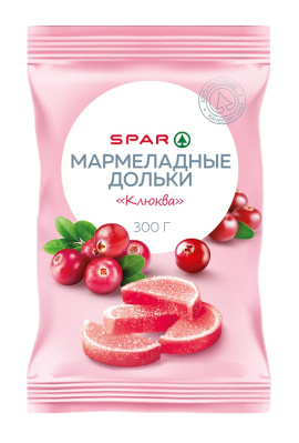 Мармелад SPAR Дольки Клюква 300г