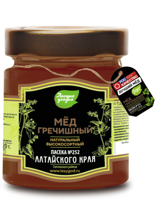 Мёд Лесные Угодья Гречишный 320г