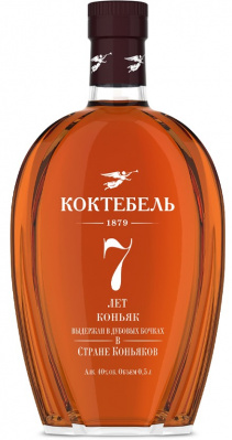 Коньяк Коктебель КВ 7 лет выдержанный 0,5л 40%