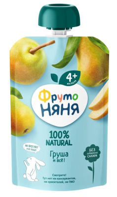 Пюре ФрутоНяня Груша с 4мес д/п 90г