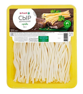 Сыр Домашний Пряди SPAR 40% 90г БЗМЖ
