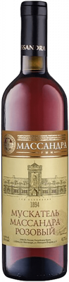 Вино Массандра Мускатель ЗГУ Крым роз сл 0,75л 16%