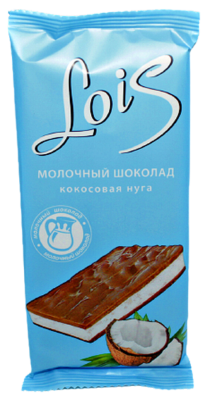 Плитка кондитерская Лоис с Кокосовой нугой 80г