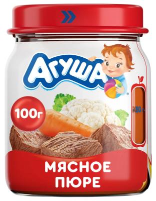 Пюре Агуша Говядина/Овощи с 6мес ст/б 100г