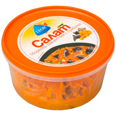 Салат Морковь пикантная с грибами Леор пл/б 350г