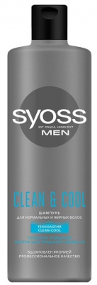 Шампунь Syoss 450мл Clean & Cool муж