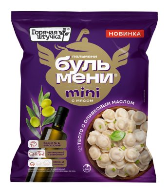 Пельмени Бульмени Горячая штучка Мини с мясом/оливковым маслом 700г