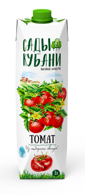 Сок Сады Кубани Томат с мякотью с солью 1л