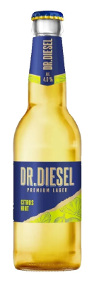 Напиток пивной Доктор Дизель Премиум Лагер Цитрус 0,33л 4% ст/б